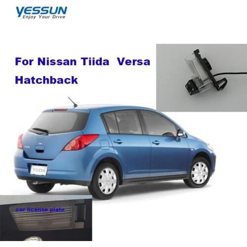 Rear View Camera For Nissan Tiida Versa Hatchback night view CCD backup license plate camera/Housing Mount