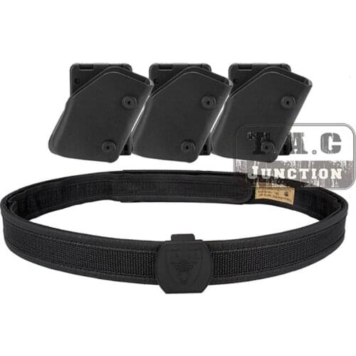 IPSC Holster USPSA IDPA Competition High Speed Shooting Inner & Outer Belt with 3x4/5x Fast Draw Pistol Magazine Pouch Mag