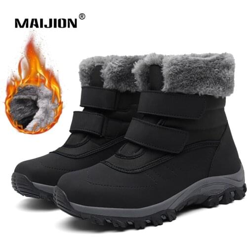 Winter Women Hiking Sneakers Waterproof Ankle Snow Boots Keep Warm Female Outdoor Work Climbing Shoes High Top Non-slip Comfort