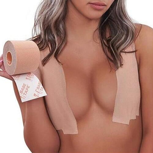 Boob Tape Women Silicone Self Adhesive Bra Push Up Nipple Cover Sexy Bralette Invisible Breast Lift Tape Strapless Sticky Bras