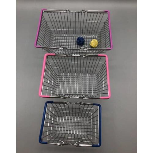 Mini Shopping Basket Supermarket Hand Basket Kid Pretend Play Home Debris Storage Box Neatening Kids Toys