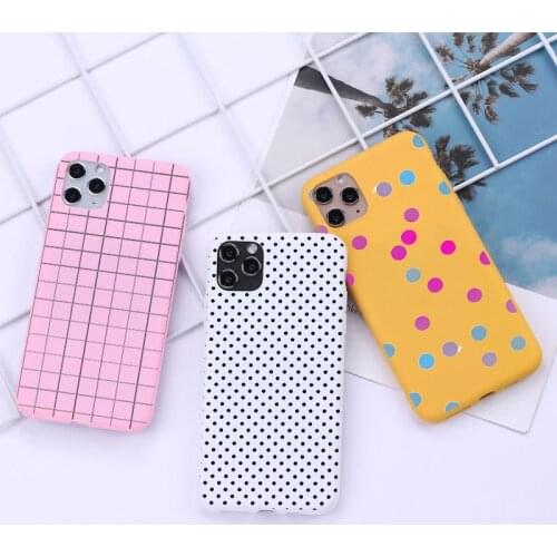 Polka Dot Striped Heart Burgundy Candy Soft Silicone phone Case for iPhone 11 12 Pro Max XS XR 8 7 6 6s Plus Cover Coque