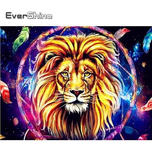 Evershine Diamond Painting Lion New Arrival Diamond Mosaic Animal Rhinestones Picture Embroidery Full Square Round Drill Crafts