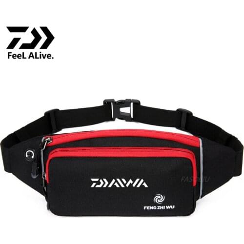 Daiwa Men Women New Waist Packs Outdoor Sport Waterproof Fishing Bag Running Cycling Multi-function Chest Bags Messengers Bag