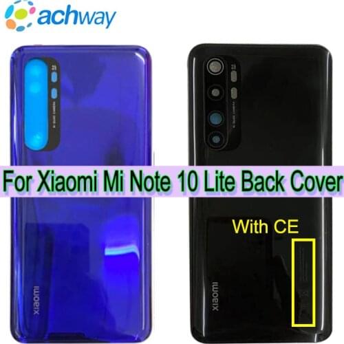 ORIGINAL For Xiaomi Mi Note 10 Lite back Battery Cover Rear Glass Door Housing M2002F4LG For Xiaomi Mi note10 lite Battery Cover