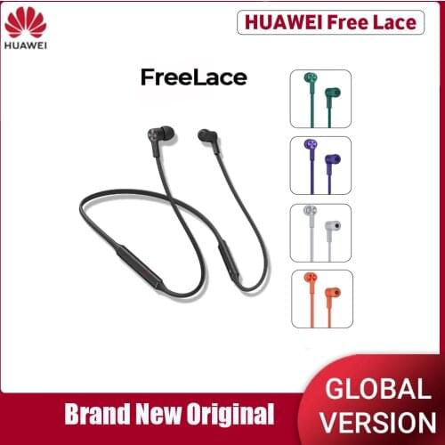 Original Huawei FreeLace Wireless Earphone Bluetooth Sport Waterproof In-ear Memory Cable Metal Cavity Silicon Magnetic Switch