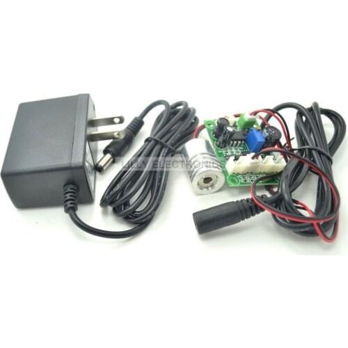 Industrial 12V 100mw 405nm Blue/Violet Light Laser Module w/TTL 18x25mm with US plug AC adapter