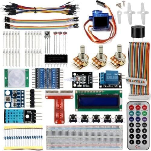 Raspberry Pi 3 Starter Kit Ultimate Learning Suite HC-SR501 Motion Sensor 1602 LCD SG90 Servo LED Relay Resistors