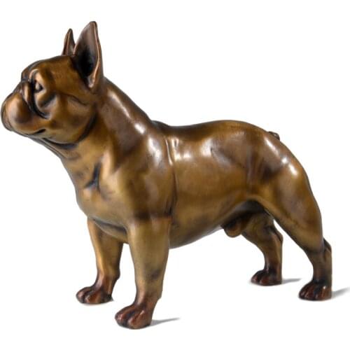 FRENCH BULLDOG STATUES FIGURINES ANIMAL DOG ART SCULPTURE BRONZE ART&CRAFT HOME DECORATION ACCESSORIES FOR LIVING ROOM R539