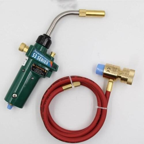 Welding Torch Hand Propane MAPP Torch Braze Welding Torches Self Ignition Function with 1.5m Hose Welding Tool Gas Torch