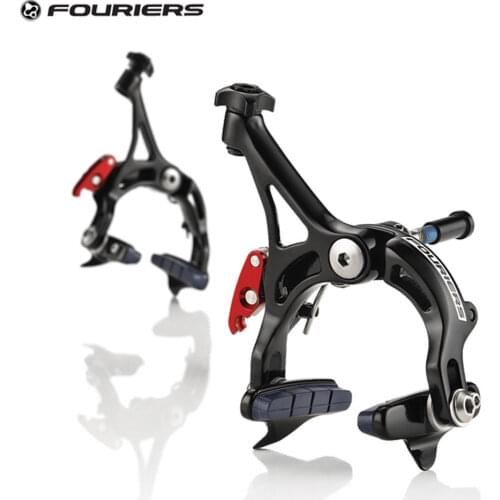 Fouriers BR-S003 Road Bike Time Trial Triathlon Brake Caliper CNC Made Front + Rear AL6061 C-C 39-51mm Bicycle brake shoes