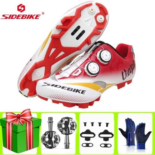 Sidebike Sapatilha Ciclismo Mtb Cycling Shoes Outdoor Athletic Mountain Bike Self-locking Bicycle Cleated SPD Pedals Sneaker