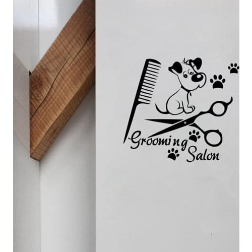 Pet Grooming Salon Wall Dog Mural Wall Pet Shop Decoration Vinyl Art Sticker Pet Grooming Salon Wall Sticker Wallpaper