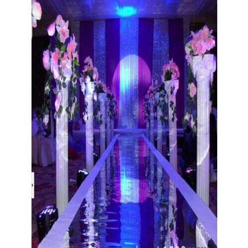 Upscale Style Roman Columns White Color Plastic Pillars Road Cited Wedding Props Event Decoration Supplies 4 pcs/lot