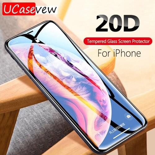 20D Full Curved Edge Protective Glass Screen protector For iPhone 11 Pro Xs Max X XR 7 8 6 Plus Tempered Screen Protector Film