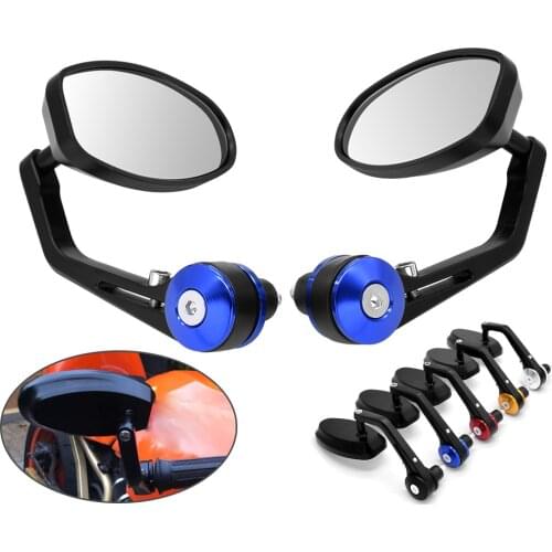 22mm Motorcycle Mirror White Glass Handle Bar End Rearview Side Mirror For DUCATI Monster S2R 800 821 797 695 696 796 400 M400