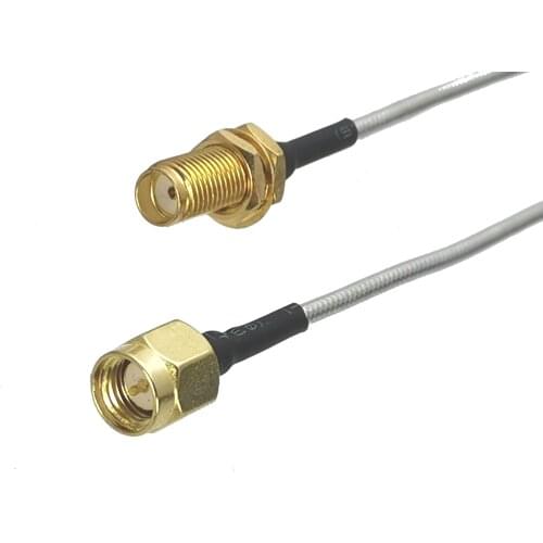 1Pcs RG405 0.086" SMA Male Plug to SMA Female jack Bulkhead Nut RF Coaxial Jumper Pigtail Semi Flexible Cable 4inch~10M