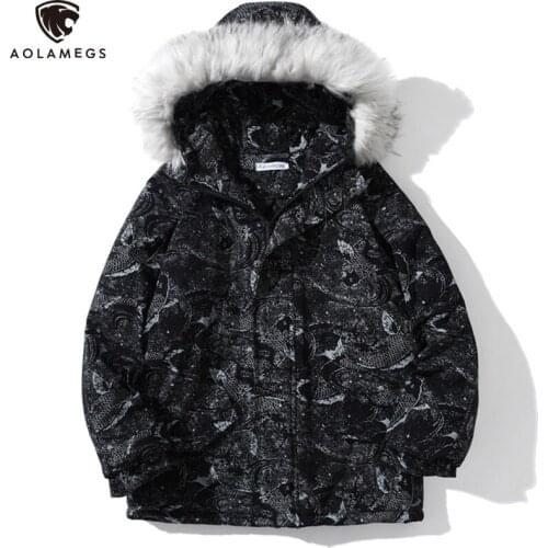 Aolamegs Men's Parkas With A Hood