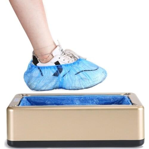 Automatic Shoes Cover Sleeve Dispenser Box Machine Home Office Disposable Shoe Film Plastic Case Device Machine Foot Set New