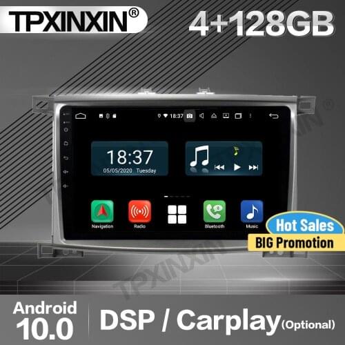 128G Carplay Car Radio 2 Din Stereo Receiver Android For Toyota LC100 2005 2006 2007 High Level GPS Navi Player Audio Head Unit