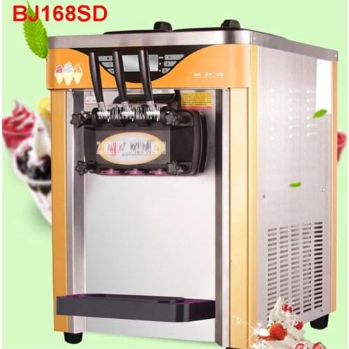BJ168SD 220V/110V 12-16L /H Soft ice cream maker 1100w ice cream machine stainless steel Small size machine Yogurt Ice Cream