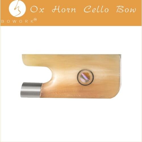 BOWORK OX Horn Cello Bow Frog Parisian Eye Inlay Cello Replacement Cello Bow Parts For Cellist