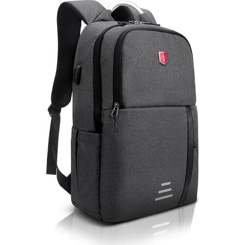 Brand Swiss USB charging Laptop Backpack Men 15inch Schoolbags for Teenager Fashion Male Mochila Leisure Travel backpack bagpack