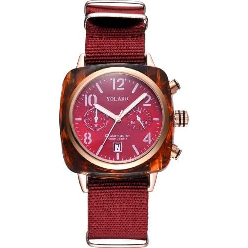 Luxury Temperament Square Dial Canvas Watchband Watch Analog Quartz Watch relogio feminino часы женские наручные montre femme