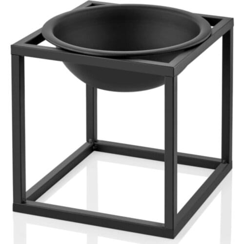 The Mia New Season Decorative Gift Garden Accessory Metal Square Geometric Flower Pot Flower Bed Decor black-22x22 Cm