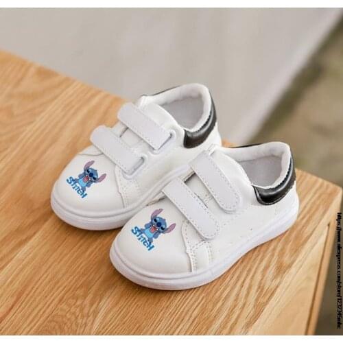 Disney Children Sneakers Girl Princess Boys Sports Frozen Shoes Casual Breathable Kids White Shoes Stitch Sneaker Tenis Infantil