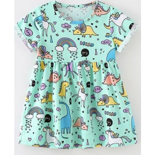 Infant Bebe Kids One-piece Dresses for Girls Brand Cotton Summer Casual Beach Princess Dress Children Clothing Baby Girl Clothes