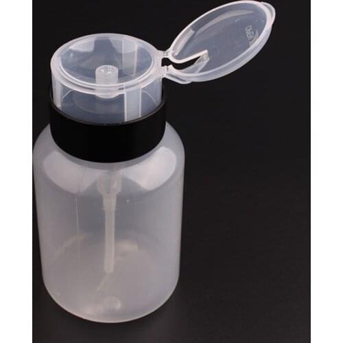 220ml 60ml Push Down Empty Lockable Pump Dispenser Bottle for Nail Polish and Makeup Remover Nail Polish Remover Bottle