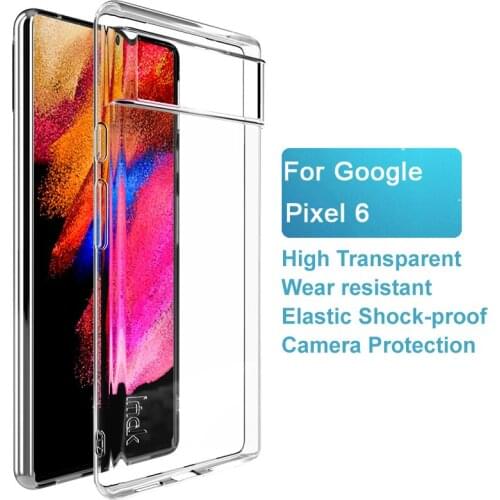 IMAK Soft Clear TPU Case for Google Pixel 6 Pro Shockproof Abrasion Resistant Back Cover Case UX-5