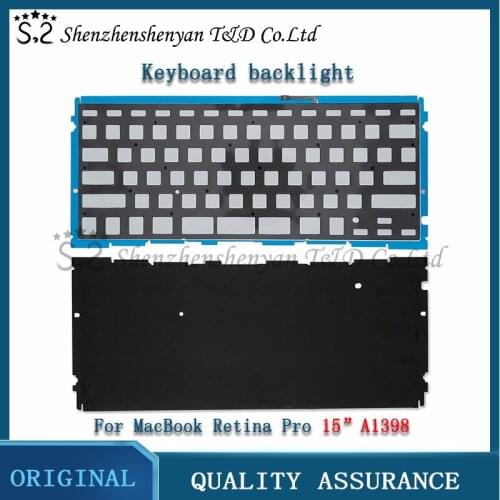 New For Allpe Macbook Pro Retina 15 "A1398 UK EU US Keyboard Backlight 2012 2013 2014 2015 Years