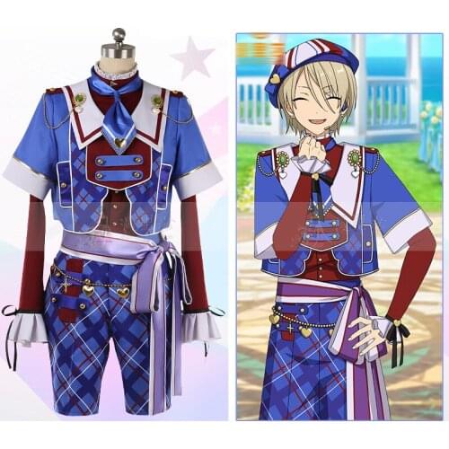 The Game Ensemble Stars2 Shiratori Aira Cosplay Personal Stage Costume Plaid Suit Customize