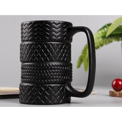 Creative Tire Cup Large Capacity Ceramic Cup New Strange Mug Wheel Cup