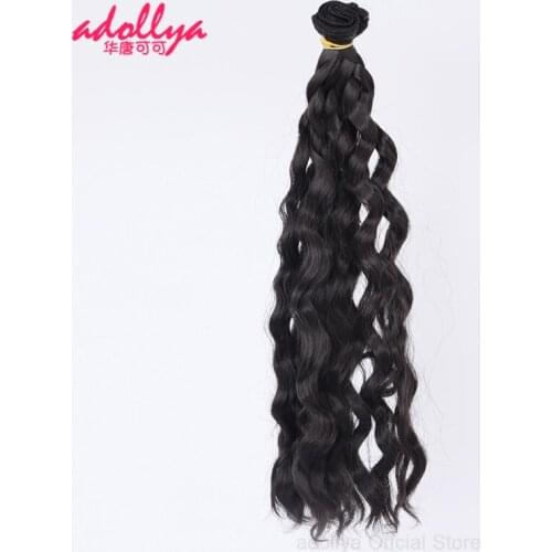 Adollya BJD Doll Accessories Imitation Wool Roll Wigs Hair for Doll Wigs Curly Tresses Dress Up BJD Doll Hair 25*100cm