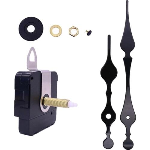 Quartz Clock Movement Mechanism with 117 mm/ 4.6 inches Clock Hands for DIY Wall Clock Replacement Home Decoration