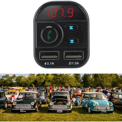 Multifunction Quick Charger 3.0 Fast Charging Multimedia Player Dual USB Charger 12V QC 3.0 Car Bluetooth Charger Adapter