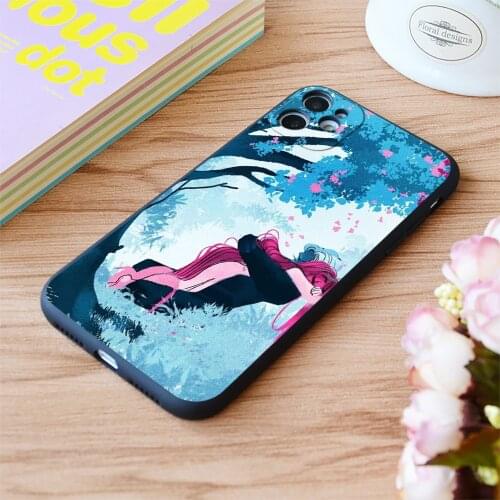 For iPhone Lore Olympus Persephone And Hades Print Soft Matt Apple iPhone Case 6 7 8 11 12 Plus Pro X XR XS MAX SE