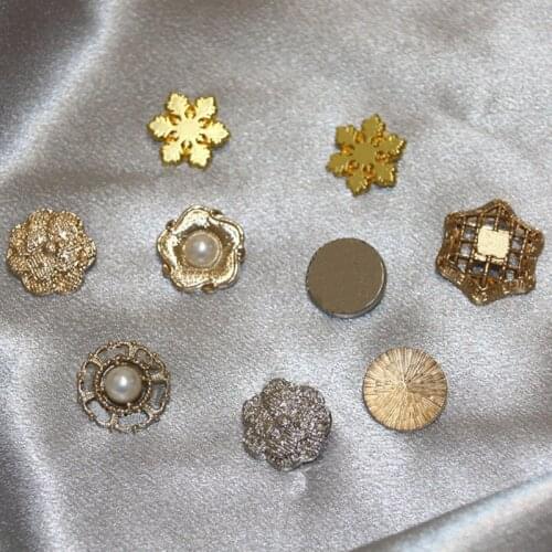 10-piece set of semi-hollow flower-shaped buttons, temperament, individual buttons, high-quality buttons, hand-sewn