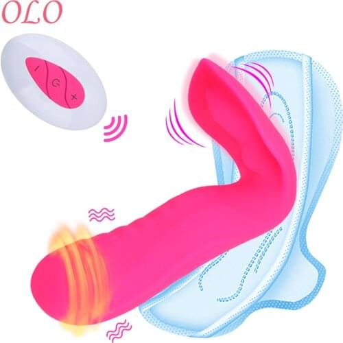 OLO Heating Wearable Vibrator Panties Lay On Dildo Vibrator Sex Toys for Women G-spot Massager 10 Speed Clit Stimulator Sex Shop