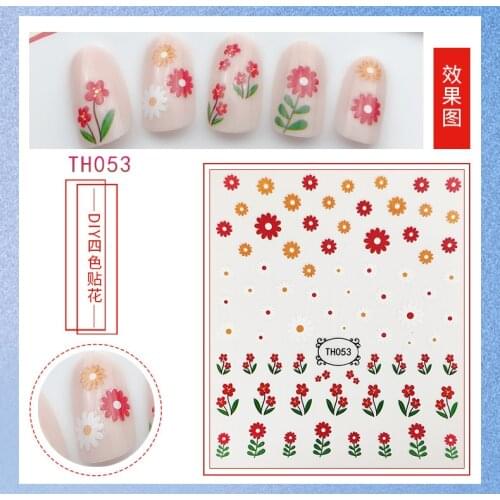 2020 New INS Nail Sticker Rainbow Ribbon Transfer Stickers Moroccan Baby Girl Heart Slider for Manicure Nail Art Decoration