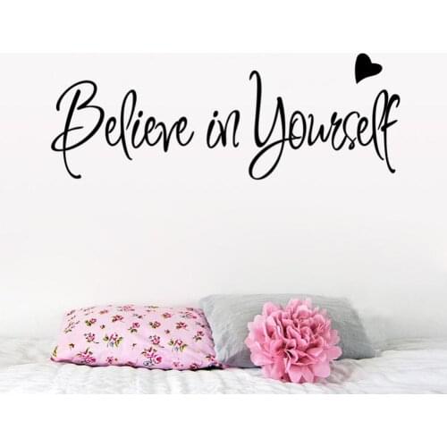 Believe in Yourself Wall Art Decal Mural Sticker Study Room Bedroom Home Decor
