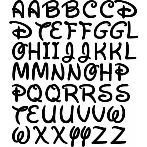 2.9cm Tall(each ) CAPS LETTER Vinyl Decal A to Z Stickers Kit Alphabet Glass Mug Craft Wall