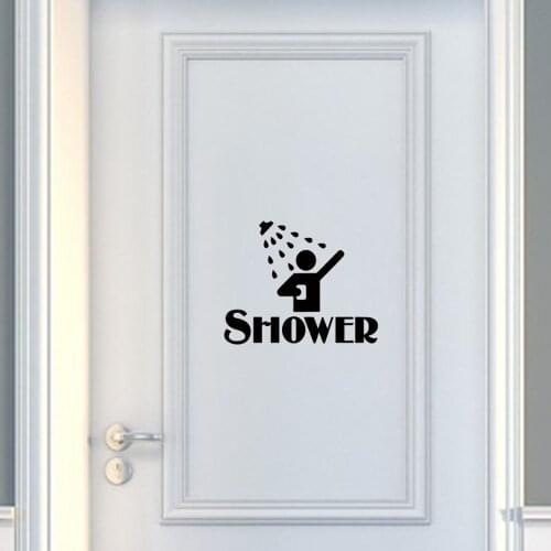 Creative SHOWER pattern wall sticker wall decor decals home decorations bathroom removable vinyl art decorative door sticker