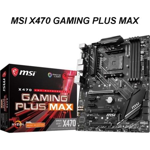 New for MSI X470 GAMING PLUS MAX ATX AMD X470 DDR4 4133(OC) MHz,M.2,SATA 6Gbps, 64G, support R3 R5 R7 R9 Desktop CPU Socket AM4