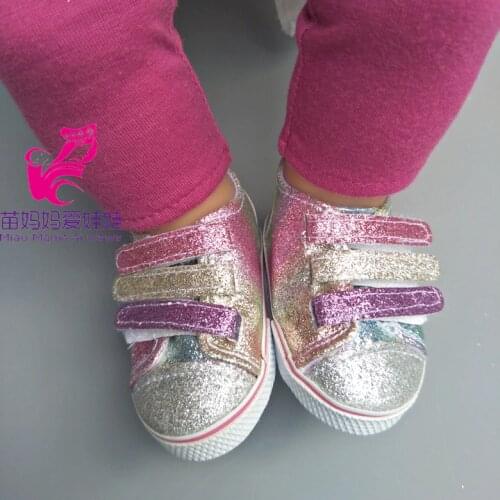 7cm Shoes For 18 inch Doll 43CM baby Dolls sneackers for 18" girl doll shoes boots kids play toys