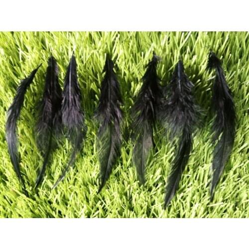 Wholesale 100 / lot 10-15CM quality bluck pheasant feather decoration DIY handmade jewelry / accessories accessories costumes