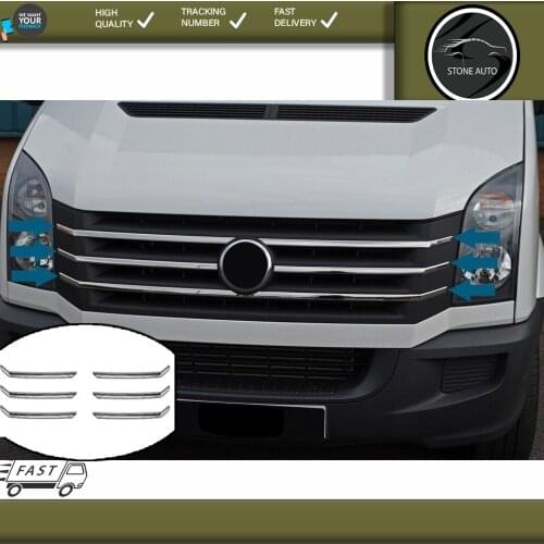 For VW Crafter Chrome Front Grille 2011-2017 6 Piece Stainless Steel Accessories Design Designed Styling Auto Tunnıng